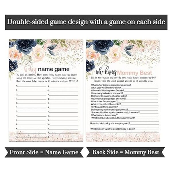 Paquete de juego de baby shower para 25 invitados juego