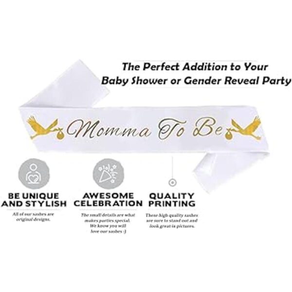 Paquete de banda para baby shower Momma To Be y Daddy_3