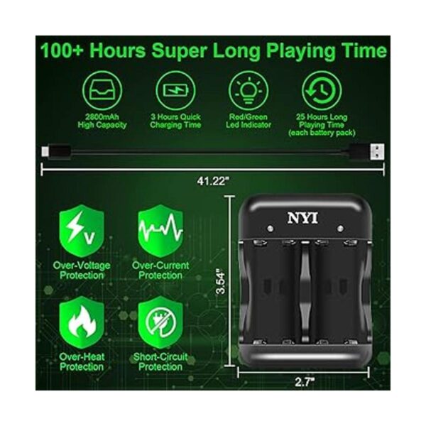 Paquete de baterías de controlador de 2800 mAh para Xbox_3