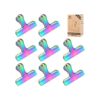 Paquete de 8 clips para bolsa acero inoxidable y metal_1