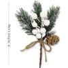Paquete de 8 púas artificiales de Navidad tallos de bayas_5
