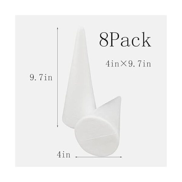 Paquete de 8 conos de espuma 4 x 9.7 pulgadas espuma en