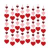 Paquete de 8 guirnaldas colgantes de corazón de fieltro