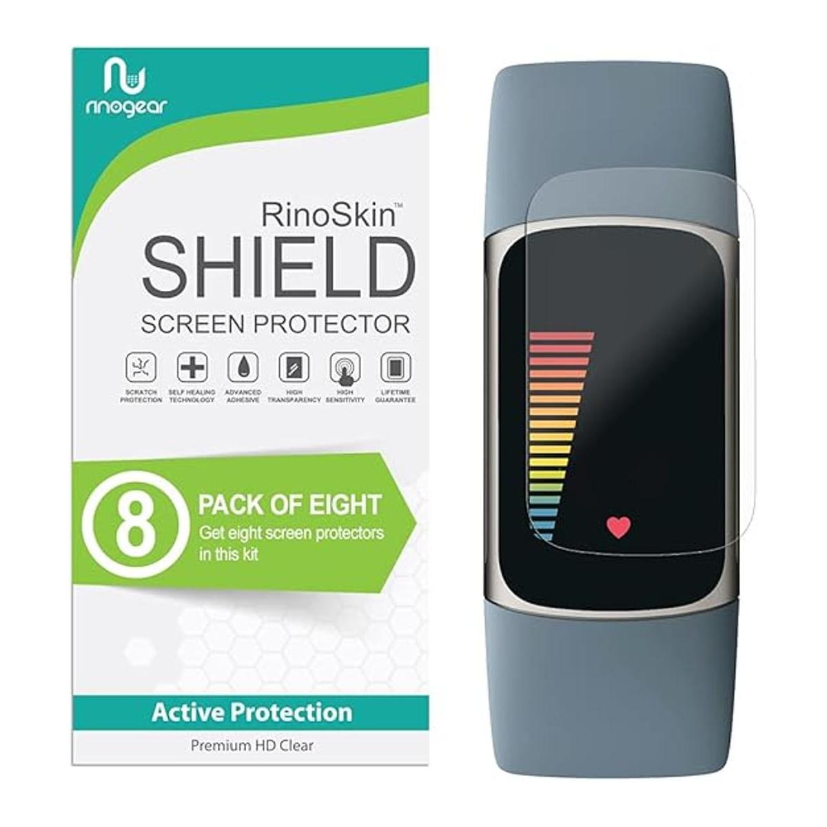 Paquete de 8 protectores de pantalla RinoGear para Fitbit