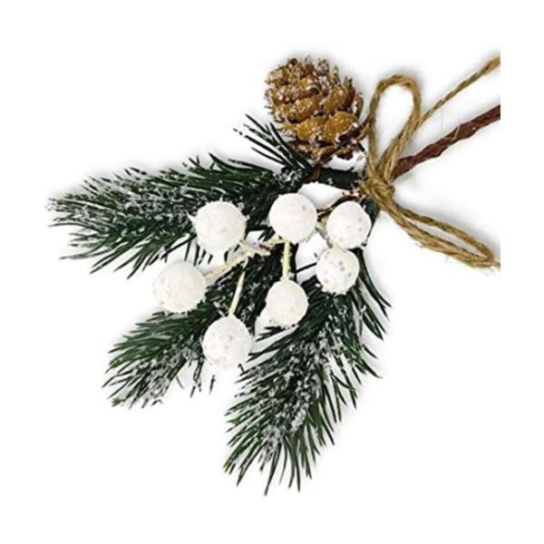 Paquete de 8 púas artificiales de Navidad tallos de bayas_1