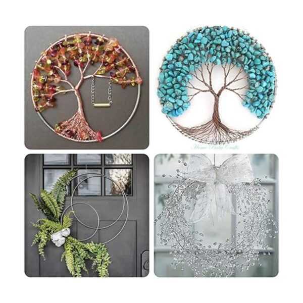 Paquete de 8 aros florales de metal de 8 pulgadas para