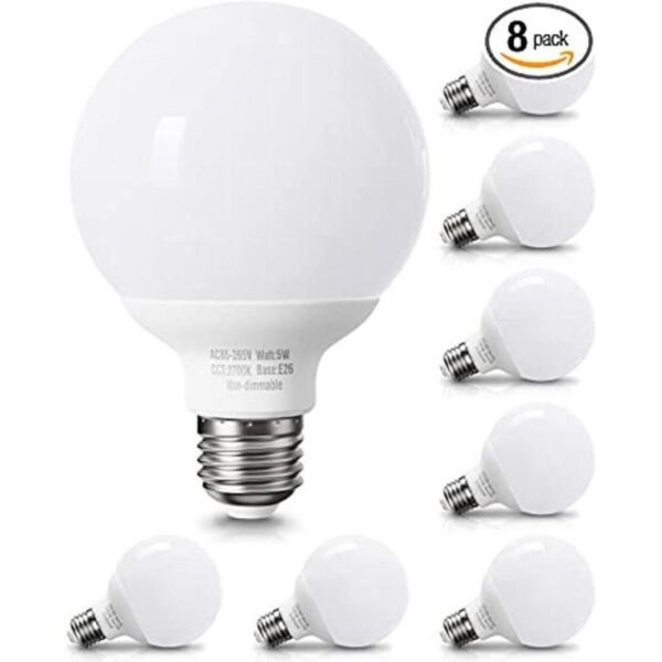 Paquete de 8 bombillas LED de color blanco cálido para_1