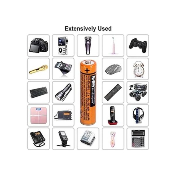 Paquete de 8 baterías recargables HHR65AAABU NIMH para_3