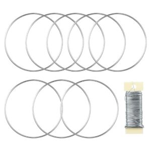 Paquete de 8 aros florales de metal de 8 pulgadas para