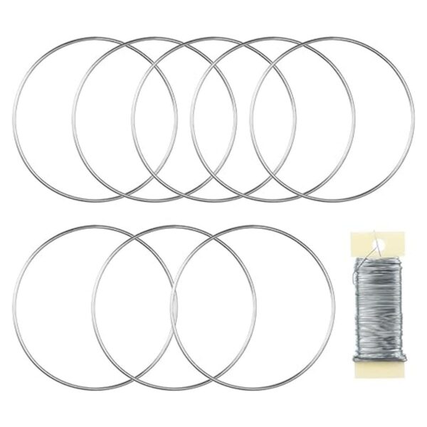 Paquete de 8 aros florales de metal de 8 pulgadas para