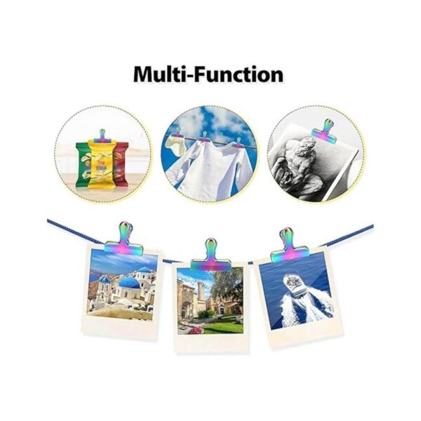 Paquete de 8 clips para bolsa acero inoxidable y metal_5