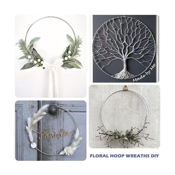 Paquete de 8 aros florales de metal de 8 pulgadas para