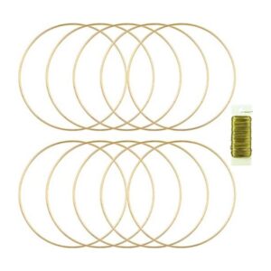 Paquete de 8 anillos de metal florales de 14 pulgadas para