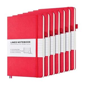 Paquete de 7 cuadernos forrados de piel sintética de tapa_1