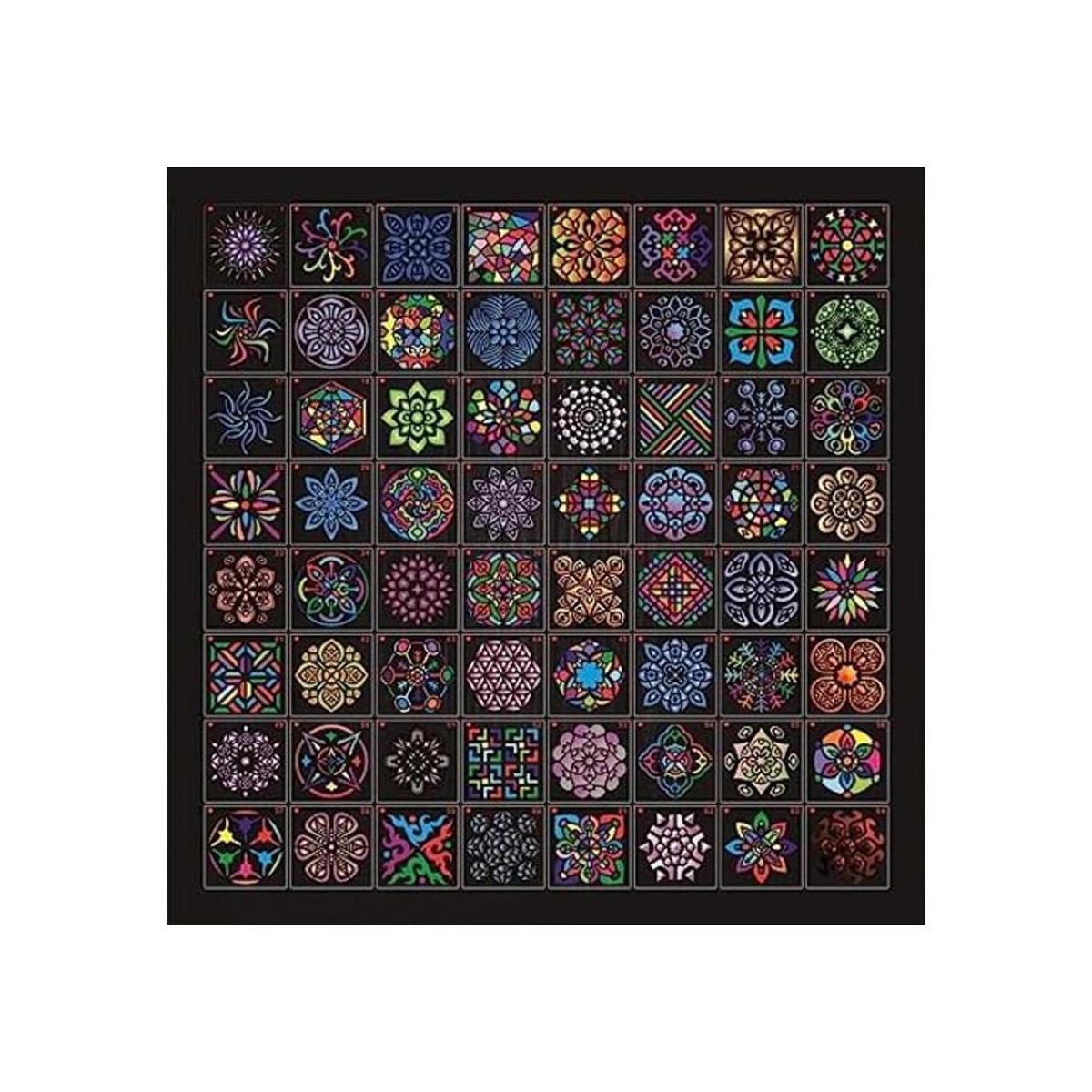 Paquete de 64 plantillas de pintura de mandala plantillas