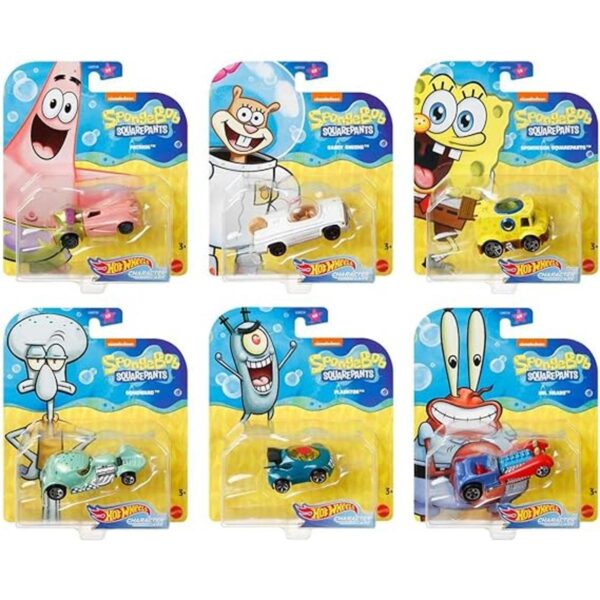 Paquete de 6 piezas de personajes de Bob Esponja con_1