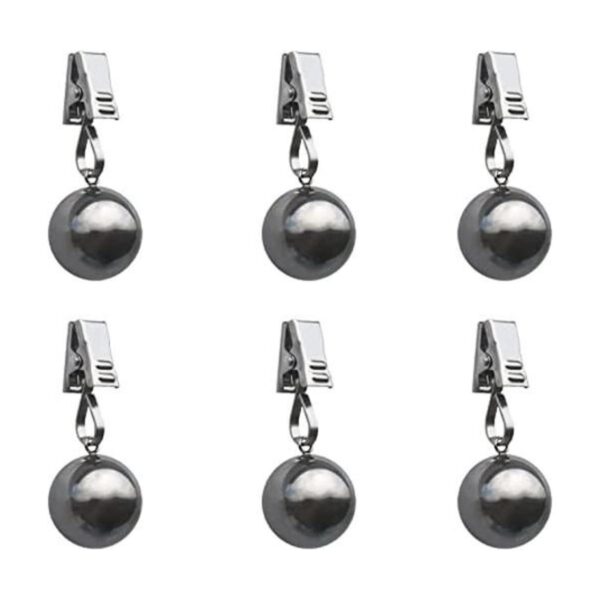 Paquete de 6 pesas pesadas para mantel bolas de acero_1