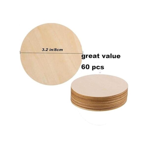 Paquete de 60 círculos de madera de 3 pulgadas para_3