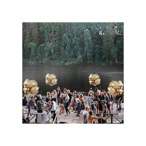 Paquete de 60 globos dorados globos de confeti dorados_6
