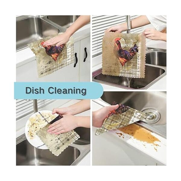 Paquete de 6 paños de cocina para lavar platos trapos de