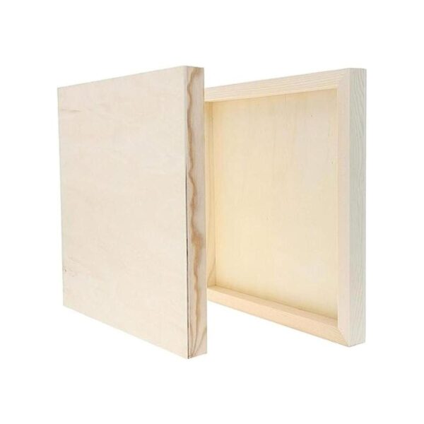 Paquete de 6 paneles cuadrados de madera sin terminar para