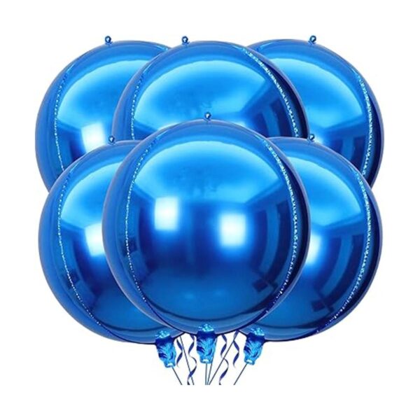 Paquete de 6 globos de aluminio 4D de 22 pulgadas de 22