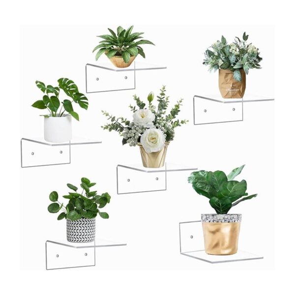 Paquete de 6 estantes flotantes de acrílico pequeños para_1