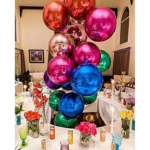 Paquete de 6 globos de aluminio 4D de 22 pulgadas de 22
