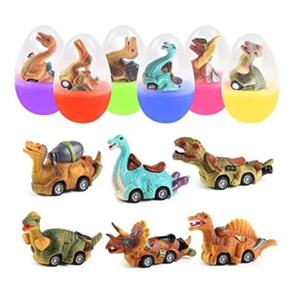 Paquete de 6 huevos jumbo con dinosaurios para fiestas de_1