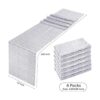 Paquete de 6 caminos de mesa de lentejuelas plateados 12