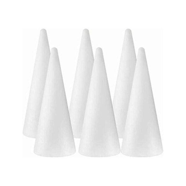 Paquete de 6 conos de espuma para manualidades 3.7 x 11.7