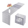 Paquete de 6 caminos de mesa de lentejuelas plateados 12