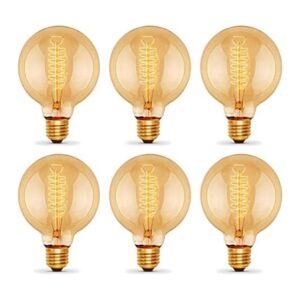 Paquete de 6 bombillas Edison de 60 W G25G80 Globo_1