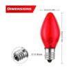 Paquete de 6 bombillas LED de Navidad C7 inastillables C7_2