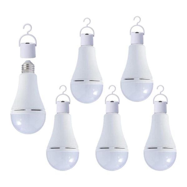 Paquete de 6 bombillas LED de emergencia recargables de 9_1