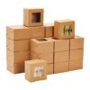 Paquete de 50 cajas individuales de repostería con ventana