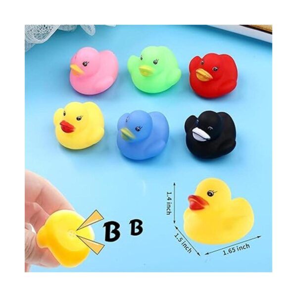 Paquete de 50 mini juguetes de baño de pato multicolor de_2