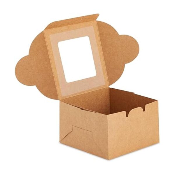 Paquete de 50 cajas individuales de repostería con ventana