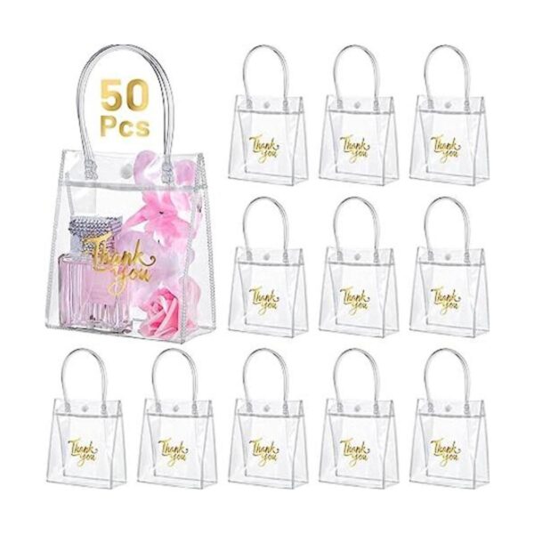 Paquete de 50 bolsas de regalo de plástico transparente_1