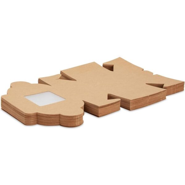 Paquete de 50 cajas individuales de repostería con ventana