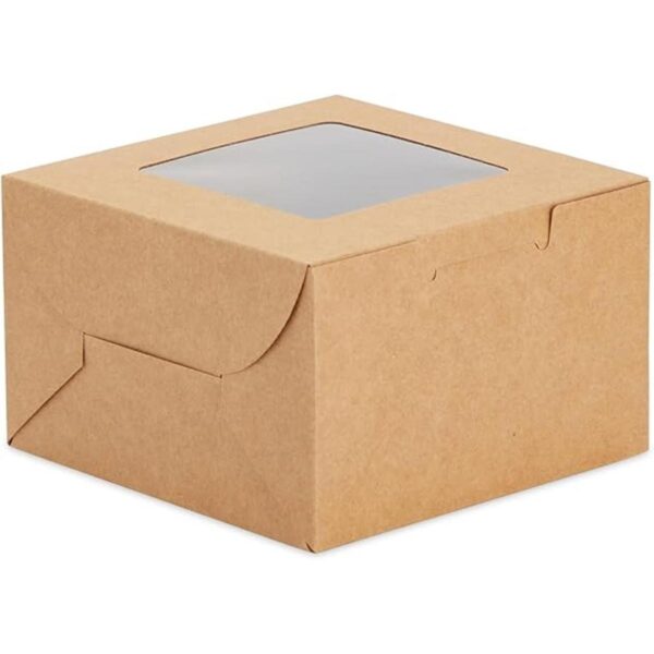Paquete de 50 cajas individuales de repostería con ventana