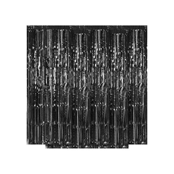 Paquete de 5 telón de fondo de flecos negros de 3.2 x 8.2
