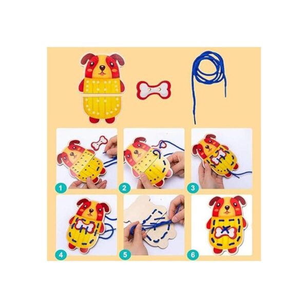 Paquete de 5 tarjetas de cordones de animales bloques de_2