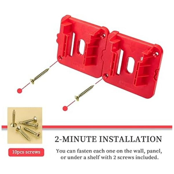 Paquete de 5 soportes de batería para Milwaukee M18 de 18_4