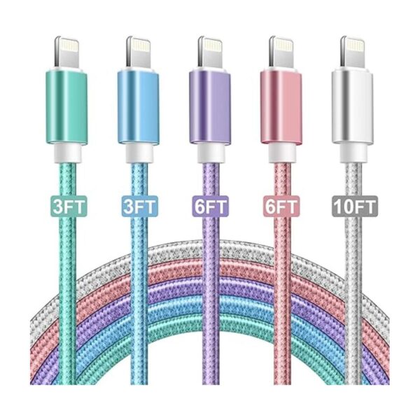Paquete de 5 cables de carga para iPhone 336610 pies_1