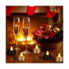 Paquete de 48 velas LED con purpurina dorada velas sin_3