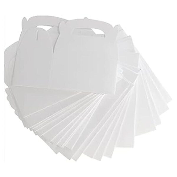 Paquete de 48 cajas de regalo con asas cajas blancas en_4