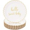 Paquete de 48 platos de papel Hello Sweet Baby para baby