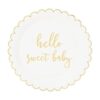 Paquete de 48 platos de papel Hello Sweet Baby para baby