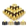 Paquete de 48 velas LED con purpurina dorada velas sin_1